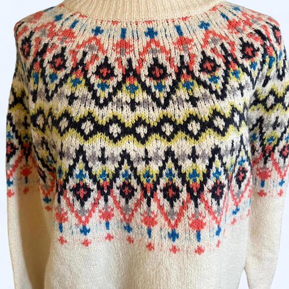 Aerie fair isle knit oversized sweater Size XS - Picture 2 of 6